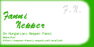 fanni nepper business card